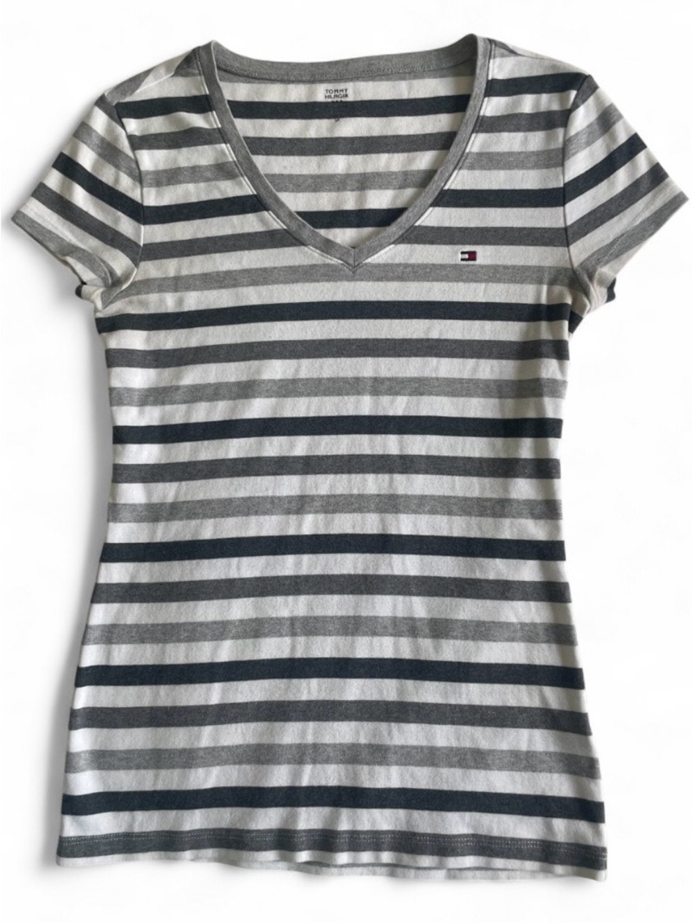 Tommy Hilfiger Striped V Neck Top